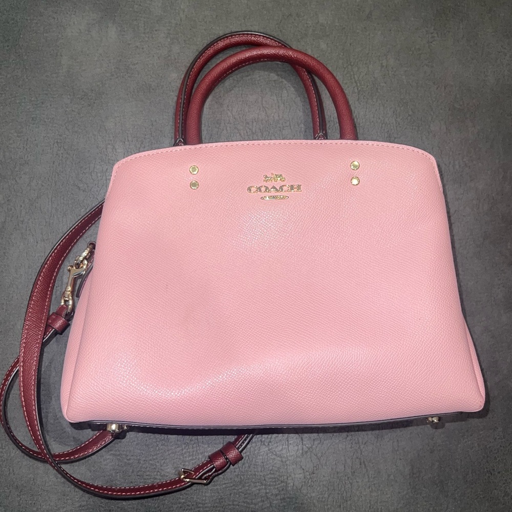 Pink Coach Bag with removable shoulder strap